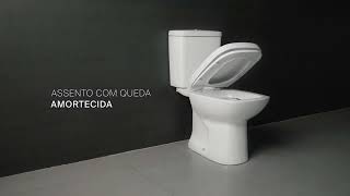 Bacia com caixa acoplada Square - Menor Risco de Entupimento | Roca Brasil