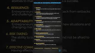 Qualities of successful entrepreneurs 💸📈 #entrepreneurs #businesstips #education