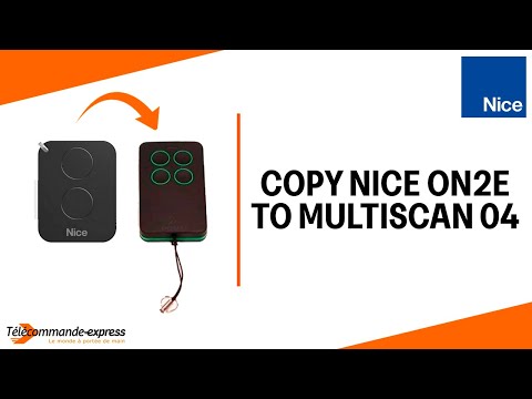 How to Copy a NICE ON2E Remote to a MULTI SCAN 04 Cloning Remote