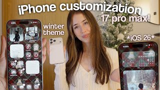 iPhone Customization Tips in iOS 26 *winter edition*  | cute widgets & wallpapers