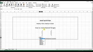How to create named ranges by excelquicktips