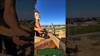 Traditional Roof Frame Nailing Process | Manual Carpentry Technique.