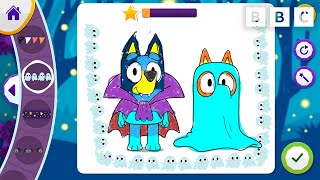 Bluey and Bingo Colour In for #halloween | CBeebies Get Creative App