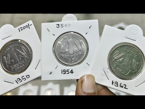 1 Rupee 1954 ...1 rupee 1950...1 rupee 1962... signature coin collection 18.01.2025