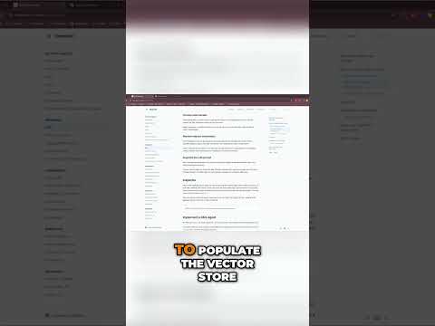 RAG Setup: How to Populate a Vector Store #shorts