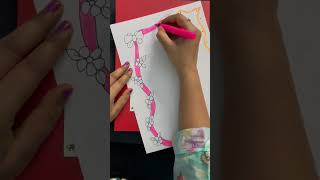 Beautiful Ribbon border design, Beautiful satisfying border design,#shorts #projectfiledecoration