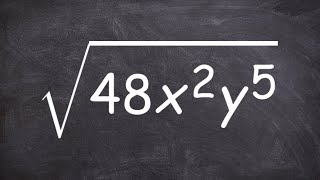 Simplify a radical expression with variables