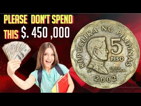 RARE 2002 5 Piso Philippines Coin Found in Pocket Change!Rara coins Worth Millions 