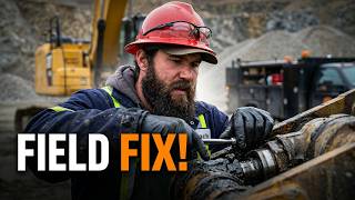 Real Service Call - Heavy Duty Mechanic Fixes Broken Excavator At Quarry