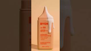 Up close and personal with our NEW Ultralight Face Fluid SPF ☀️ #byoma #spf #sunscreen
