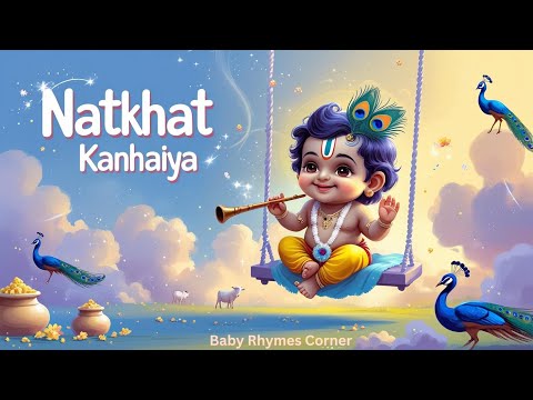 🌸 Natkhat Kanhaiya 👶🎵 | Baby Krishna Rhyme🌼 #babyrhymes  #toddlercartoons  #choochootrain #cocomelon