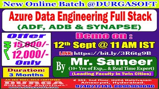 Azure Data Engineering Full Stack Online Training @ DURGASOFT