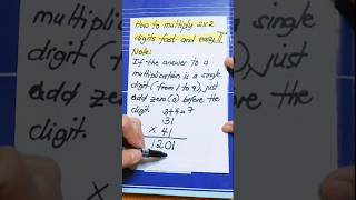 How to Multiply 2x2 Digits | PART 2 #fastmath #multiplicationtricks #shorts #maths #easymath