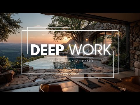 Tranquil Sunset Focus ~ Ambient Electronic Sounds for Study | October Productivity