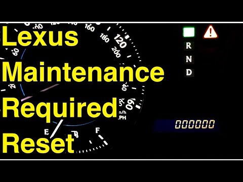 Reset oil maintenance required light on Lexus IS250, IS350, GS350, GS400, GS430, GS460 - 2006-2015