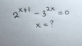 Solve for x in this nice exponential equation | Math Olympiad Mathematics