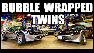 Twin Bubble Wrapped Corvette Pace Cars - Nearly NO Miles!