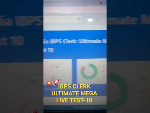 💥🚀Ibps clerk | ultimate mega Live Mock test-10 |#bankexam #ibpspomains #mocksolution #ibpsclerk