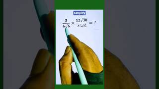 Simplifying Square Root Math Question #shorts #maths #simplification