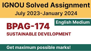 IGNOU BPAG 174 Solved Assignment 2023-24 PDF Download | English Medium | Vidyamojo