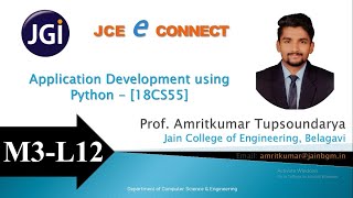 JCE CSE 18CS55 - M3_L12 - Revision on Module 3 by Prof. Amritkumar Tupsoundarya