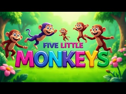 Nursery Rhymes|| Five little monkey|| kids poem|| Rhymes planet #subscribe #like 