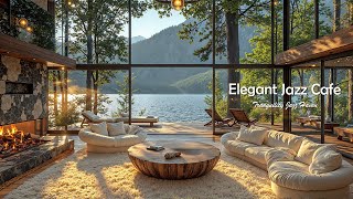 Elegant Jazz In Indoor Cafe Ambience | Tranquil Jazz Music In Forest Morning For Working & Unwind