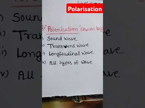 POLARISATION (Physics) #ytshorts #neet #tricks