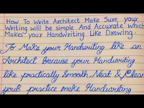 How To Write An Architect | Professionally Handwritting writer |