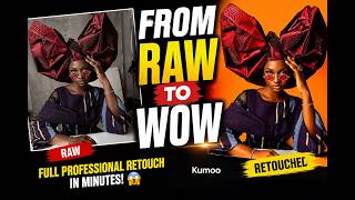 I Did a FULL Professional Photo Retouch in Minutes! 😱 Skin, Background & Color Grading with Kumoo