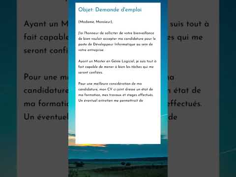 demande d'emploi