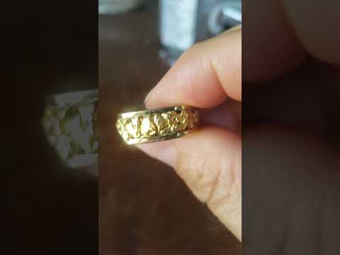 Men's Gold Nugget Ring ... Made from BC Gold Nuggets