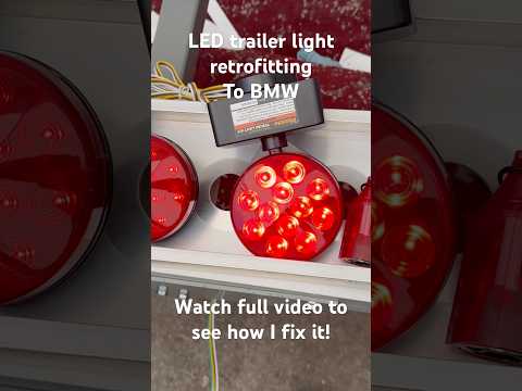 BMW LED retrofit! #bmw #e70 #x5 #autofix #diy #howto #trailerlights  #harborfreight #troubleshooting