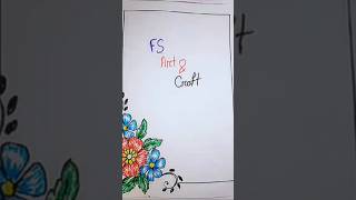 amazing cover page art 😍😍 easy way #art #diy #artist #coverpagedesignforassignment #drawing #crafts
