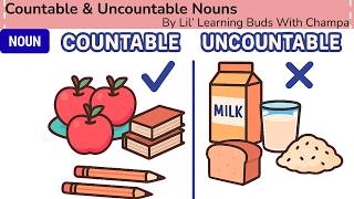 COUNTABLE VS UNCOUNTABLE Nouns in 90 Seconds 🌻🌊Easy Grammar Lesson