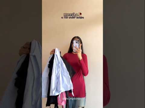 Meesho 10 top under budget 🌷 #meeshohaul #meesho #meeshotopshaul #shorts #underbudget #outfitideas