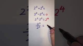 Tricky math: Exponent #trickymath #exponents #algebra #shorts