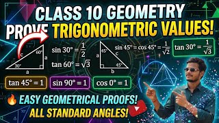 No Ratta! 😱 Prove All Trigonometric Values Geometrically | Class 10 Maths