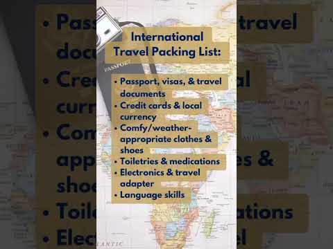 Packing list for international travel 🧳✨  #languagelearning #lingualmuse