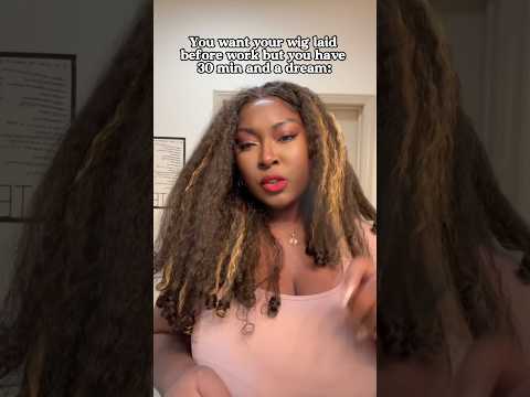 I really only had 30min🌹#amazonwig #highlightwig #kinkystraightwig #fallhairstyle
