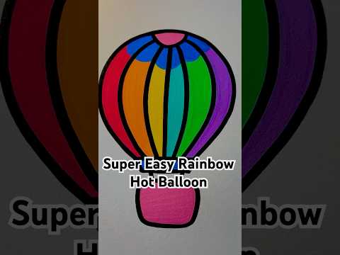Super Easy Hot Air Balloon Art Work! #learnwithme #artist #artandcraft #airballoon #artwork #wmk