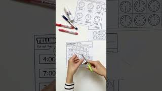 ⏰ Cut • Paste • Learn to Tell Time! ⏰ #tellingtime #cutandpaste #1stgrademaths #mathcenters