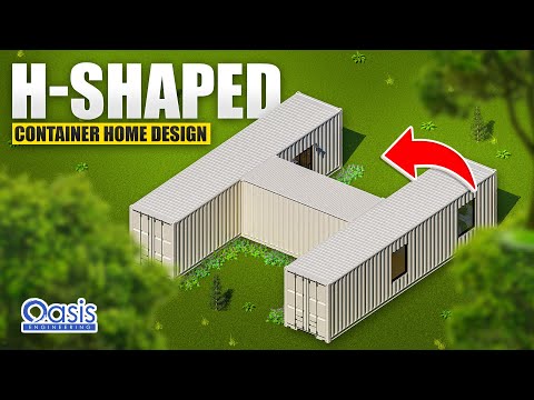 H-Shaped Container Home Tour | 2 x 40ft + 1 x 20ft Layout | Garage, Office, Bedroom & Kitchenette