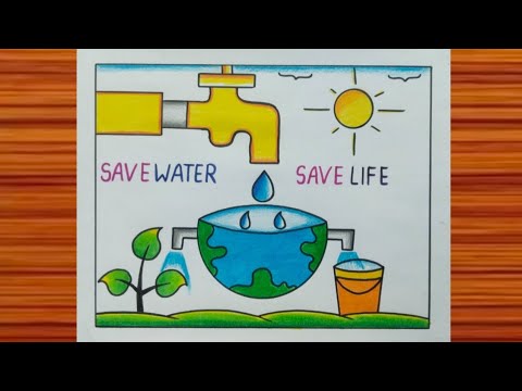 "World Water Day Drawing Ideas" / "Save Water, Save Life: Water Conservation Art"