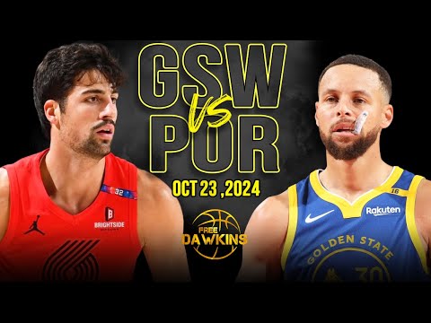 Golden State Warriors vs Portland Trail Blazers Full Game Highlights | Oct 23, 2024 | FreeDawkins