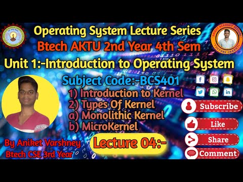 !! 🤘🤘Operating System(OS) Unit:-1 Video lecture:- 4 CSE/IT BCS401 Btech AKTU 2nd Year 4th Sem 🤘🤘!!