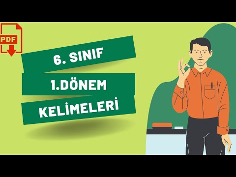 6. SINIF İNGİLİZCE 1. DÖNEM KELİMELERİ - QUIZ + PDF