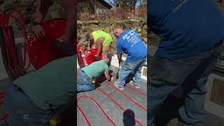 Installing Radiant heat in concrete.