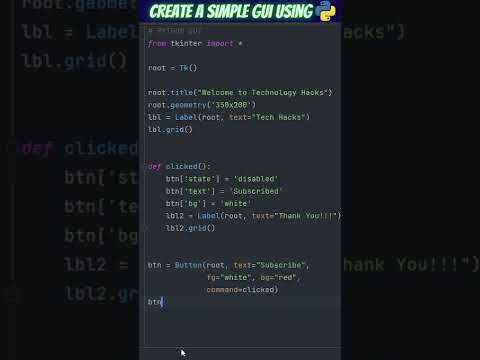 😍 CREATE GUI USING PYTHON 😍 #shorts #python #pythonshorts
