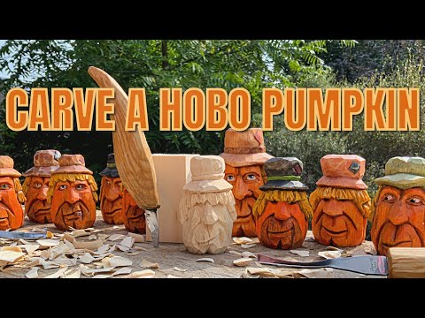 Carve a Hobo Pumpkin -Full Woodcarving Tutorial